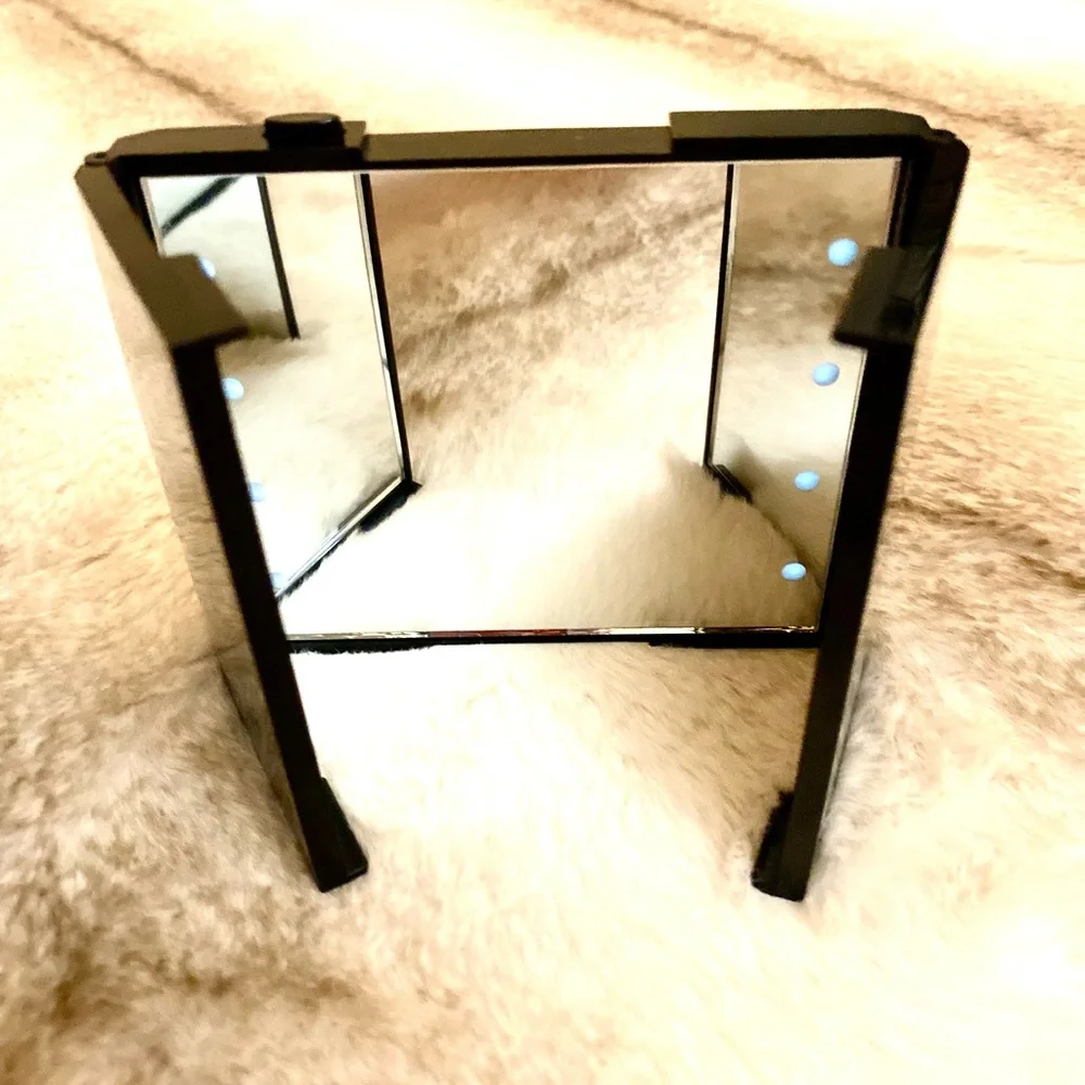 Impressions Vanity Trifold Makeup Mirror Adjustable Tabletop Compact