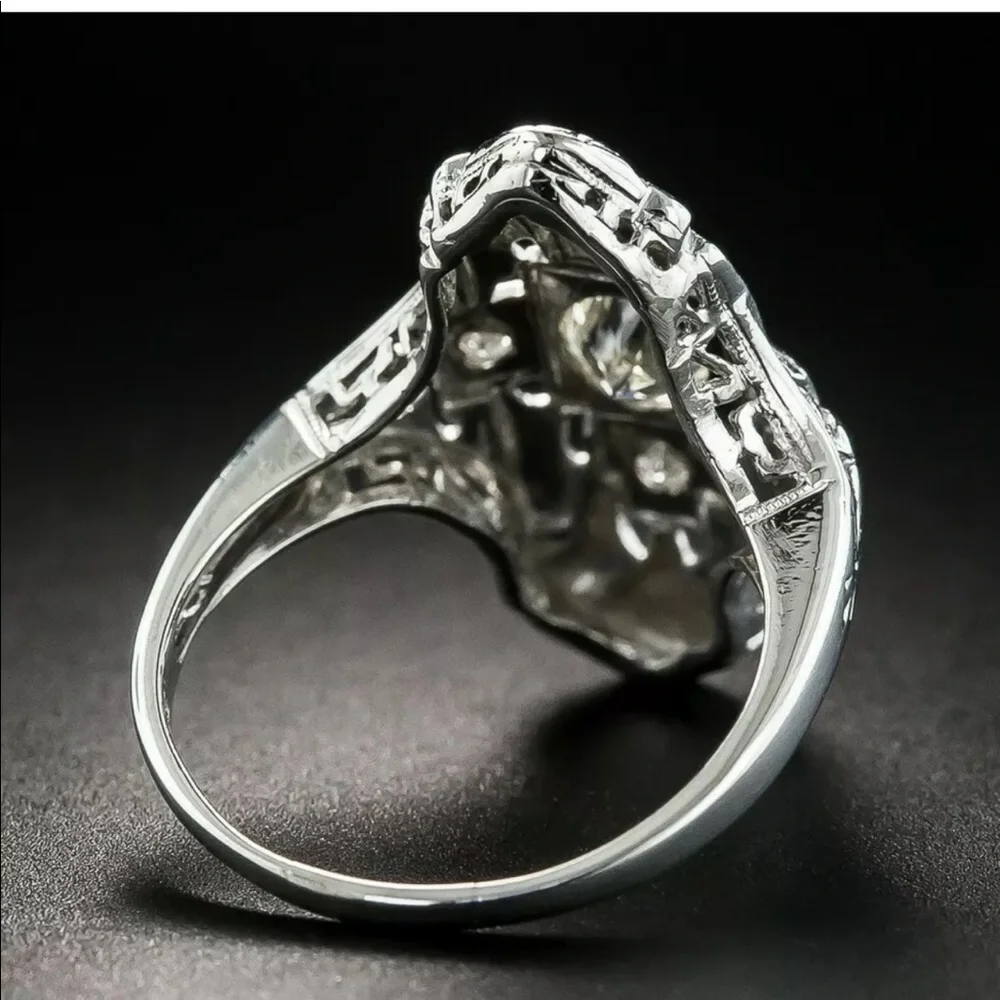New 925 Silver Vintage Women’s Party sapphire Ring
