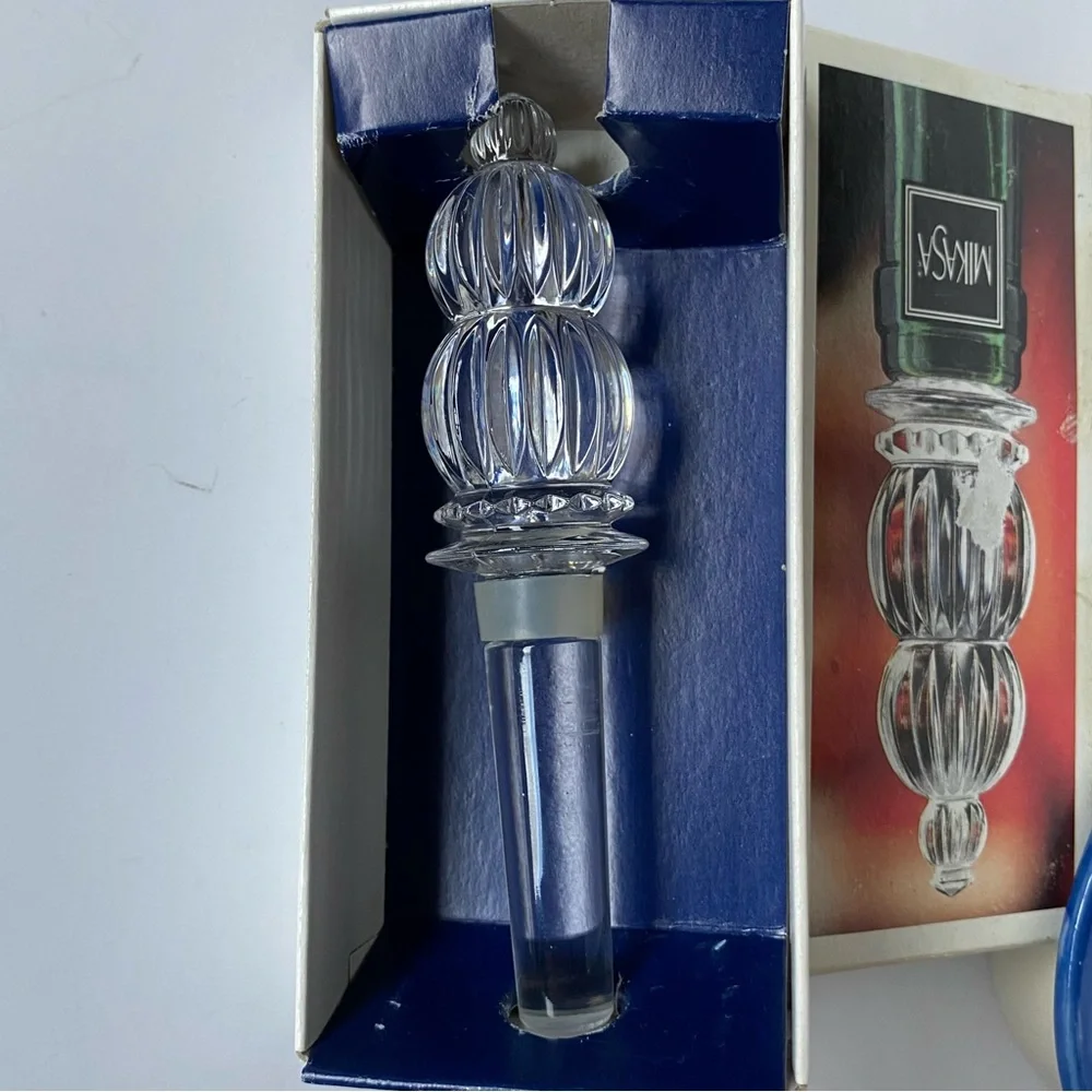 Elegant MIKASA Monterey AUSTRIA Crystal Bottle Wine Stopper T8173/900 EUC