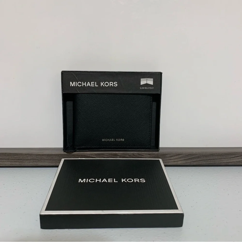Michael Kors Crossgrain Leather Slim Billfold Wallet-NWT