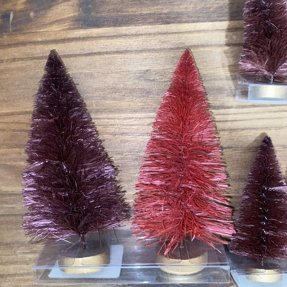 Target bottle brush Christmas tree set pink purple gold bullseye playground