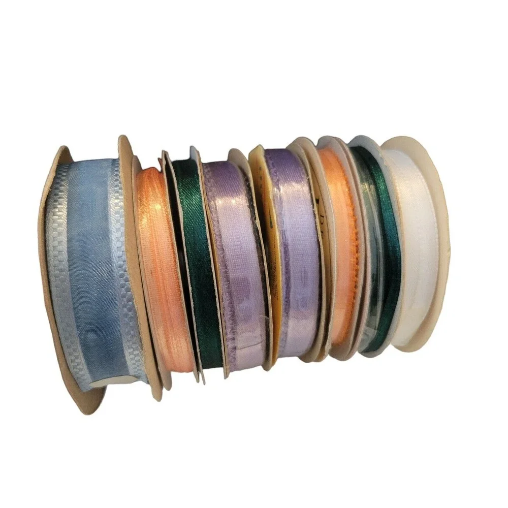 Vintage Decorative Satin Spool Darice Offray Frank's Ribbon Various Sizes