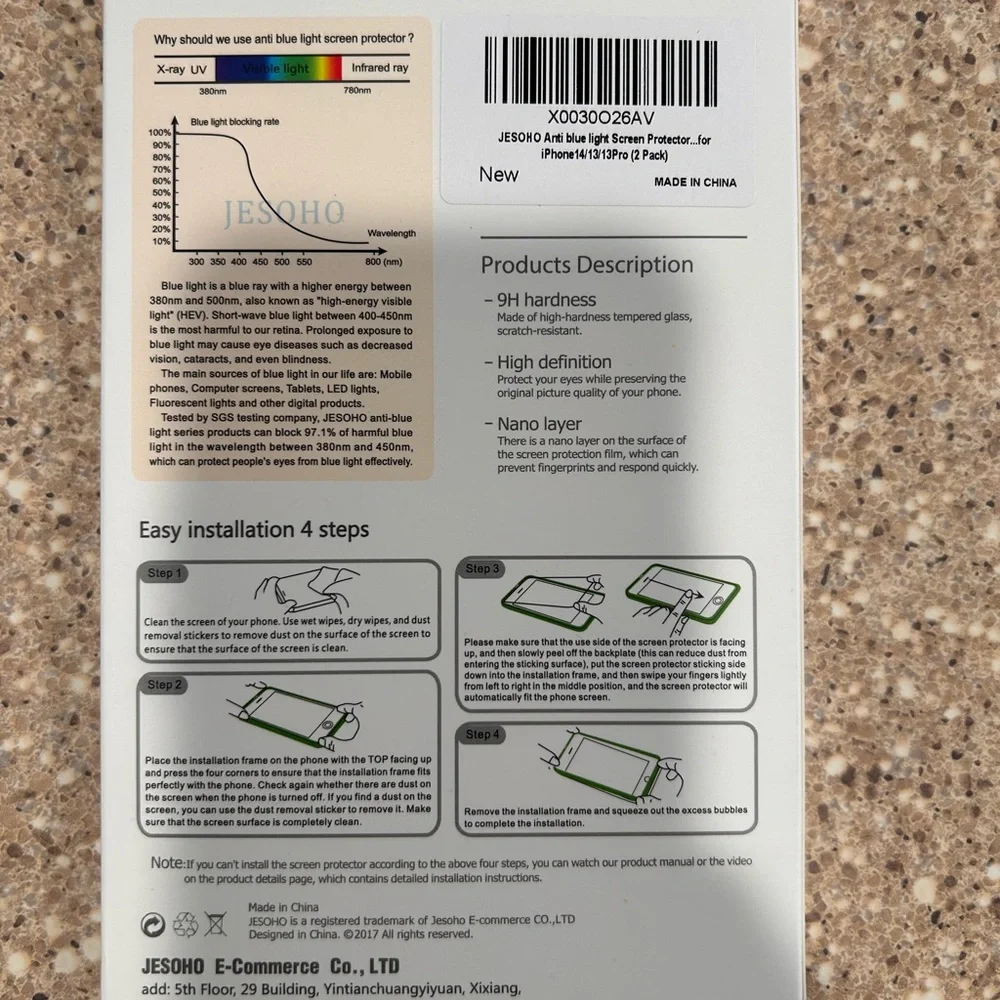 Glass Screen Protectors iPhone 14/13/13 Pro - 2 pack