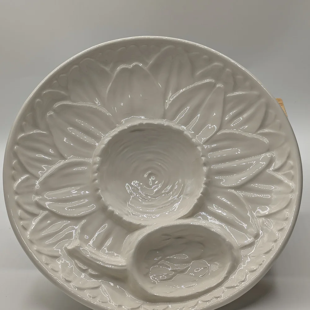 Sur La Table White Floral Artichoke Serveware Plate, Replacement Piece