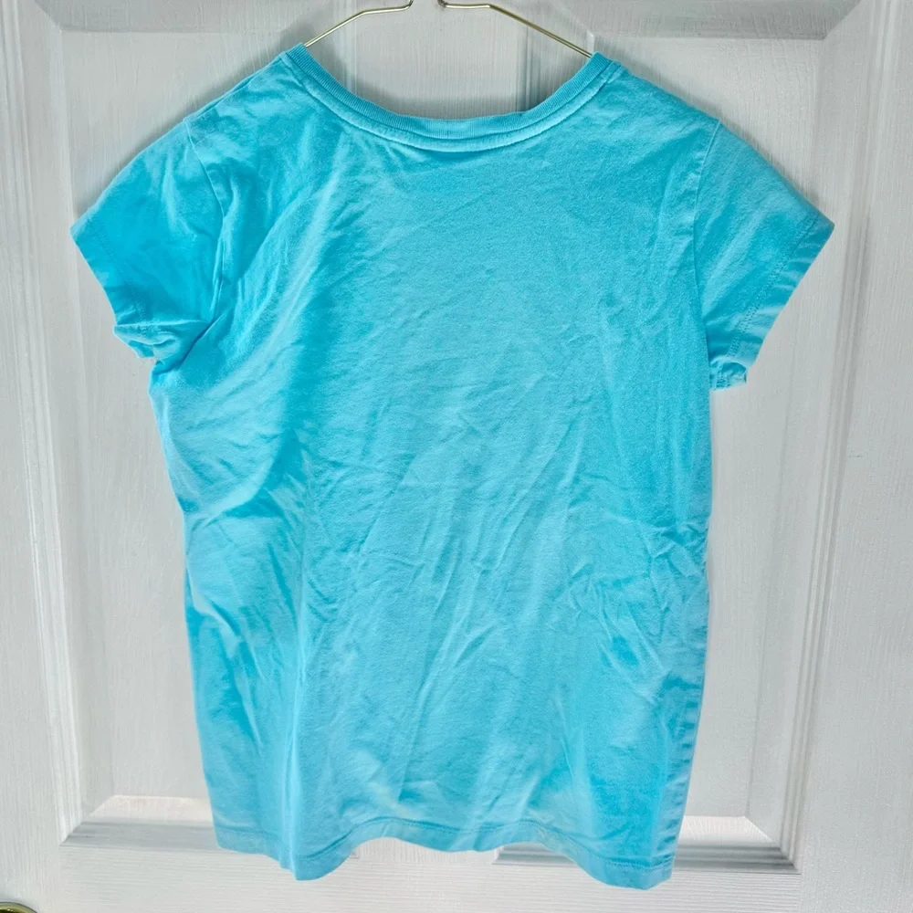 Hanna Andersson Kids Blue Mermaid in a Bottle Graphic T-Shirt Sz 12