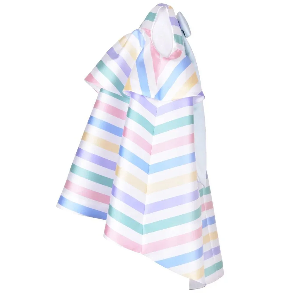 Hucklebones Striped Bow Trapeze Dress - Size 4Y