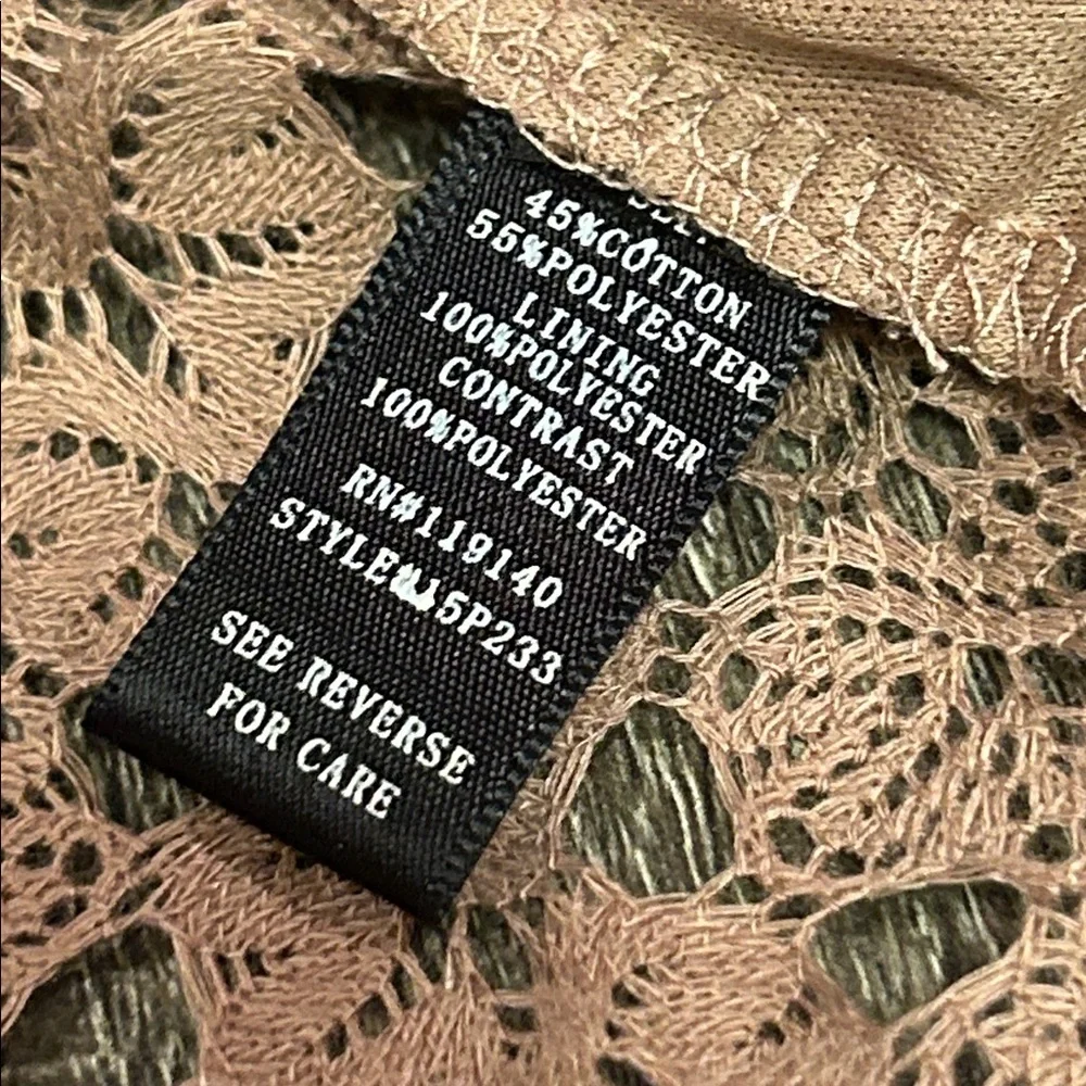Double Zero Taupe Crochet Top