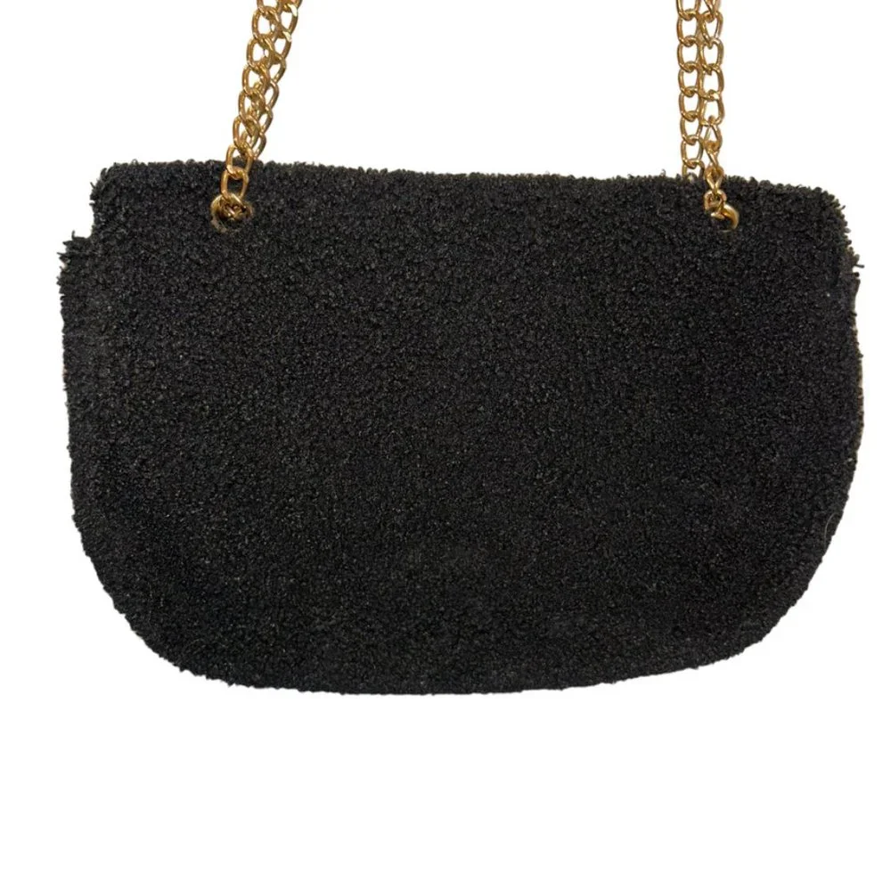 teddy bear sherpa bag black teddy