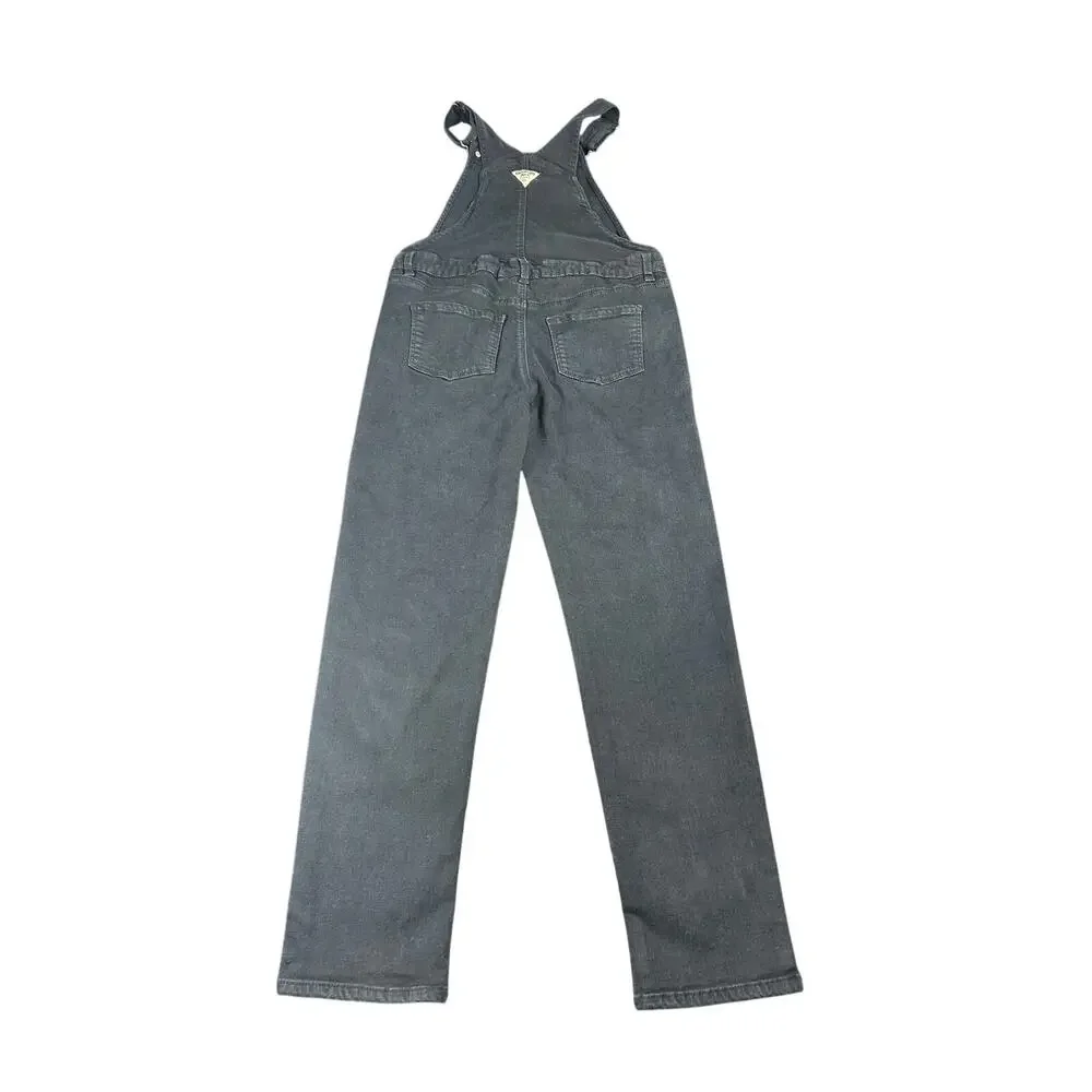 OshKosh B'gosh Sz 14 Girls Straight Leg Black Overalls- Preowned some stretch