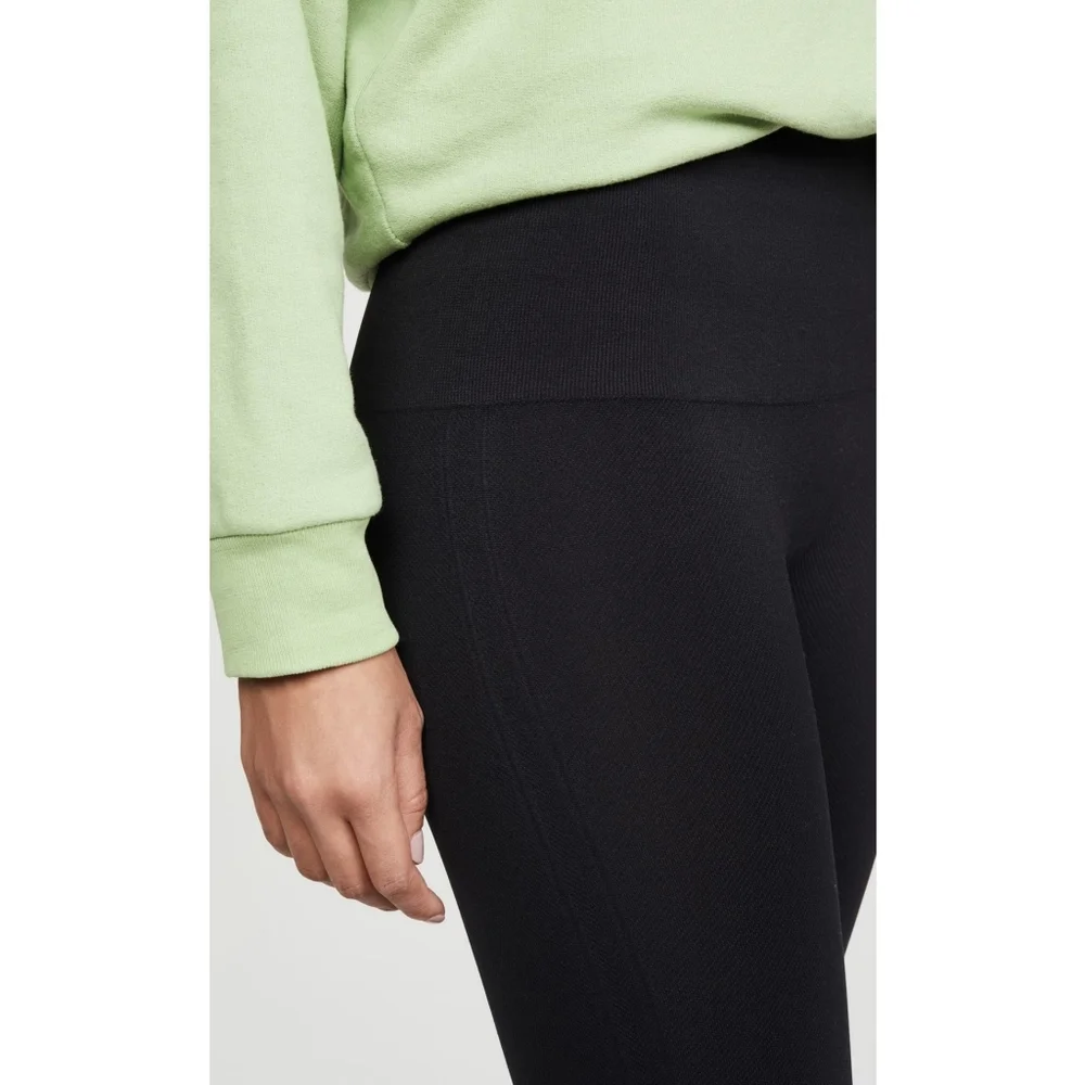 Spanx | Look at Me Seamless Stretchy Knit Leggings in Very Black Size Large