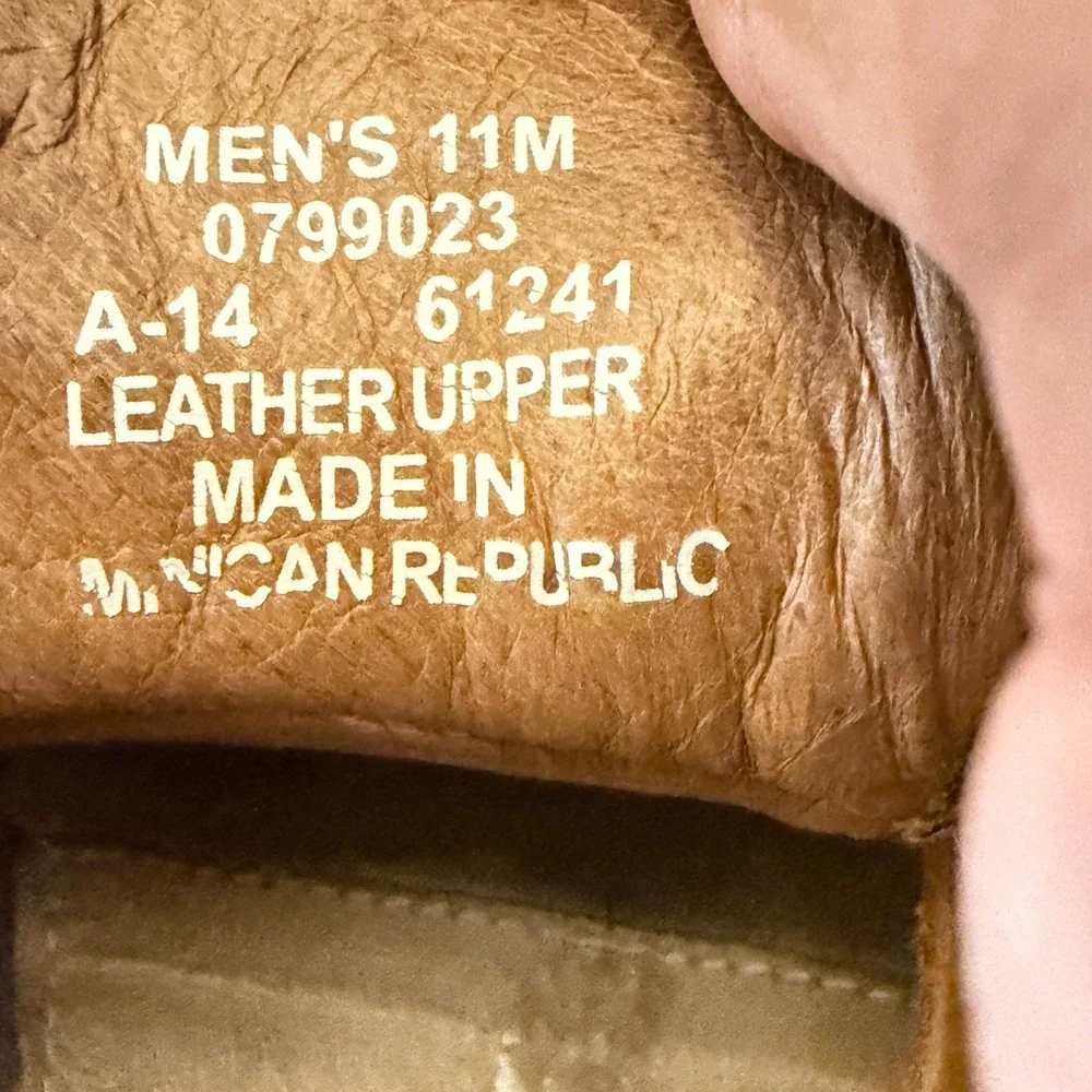 Sperry Top Sider Boat Shoes Mens 11M Tan Leather Lace Up Deck Shoes