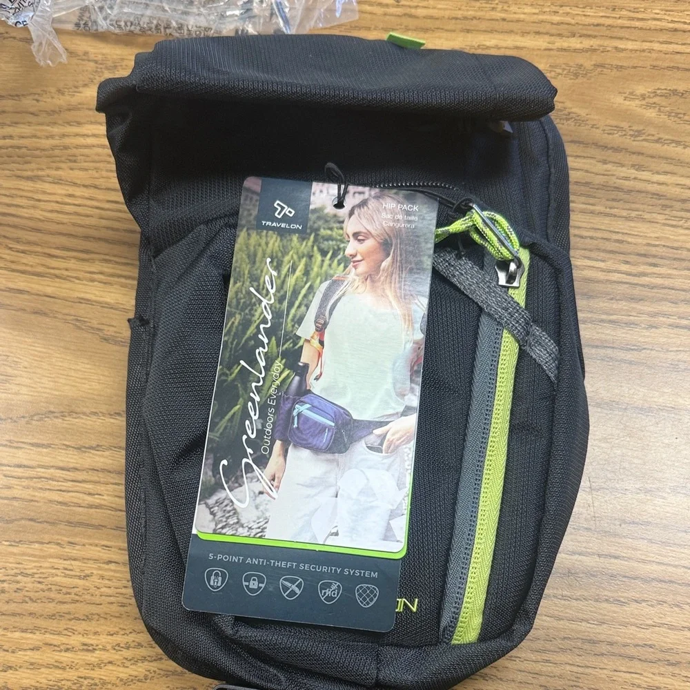 Travelon Black and Green Camera Bag