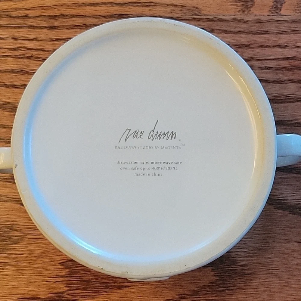 RAE DUNN Studio small stoneware baking dish. Words 