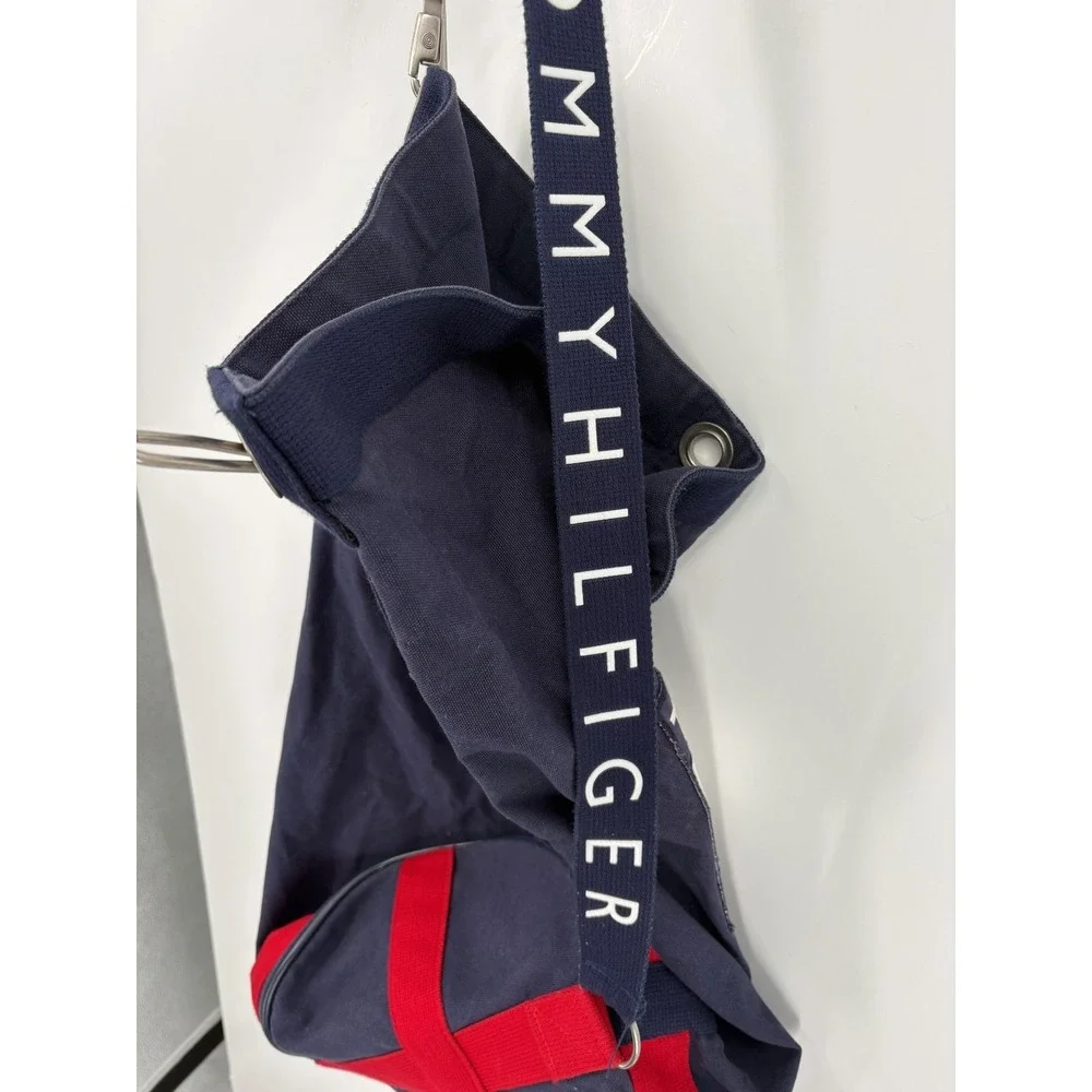 Tommy Hilfiger Vintage 90's Large Canvas Bag Sling Sack Backpack Duffel Bag
