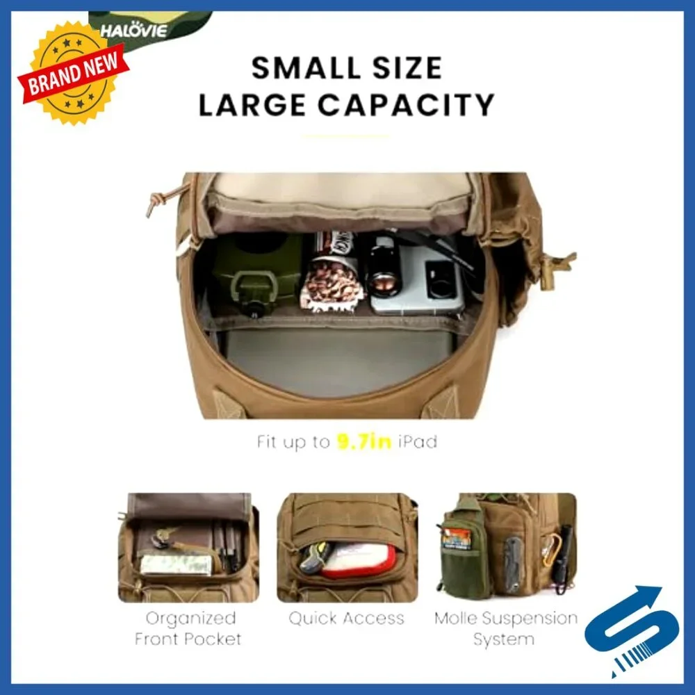 Tactical Sling Bag RFID Anti-theft Molle Crossbody Phone Pack EDC