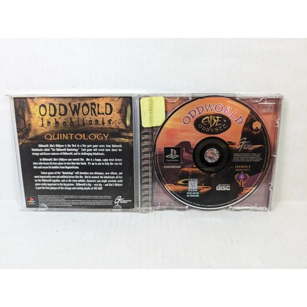 Oddworld Abe‎ Oddysee PS1 Complete Tested Sony Playstation Black Label 1997