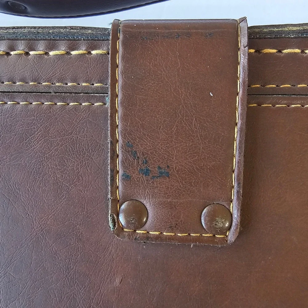 Vintage Polaroid Camera Case Brown Leatherette Carrying Bag Retro Photography‎