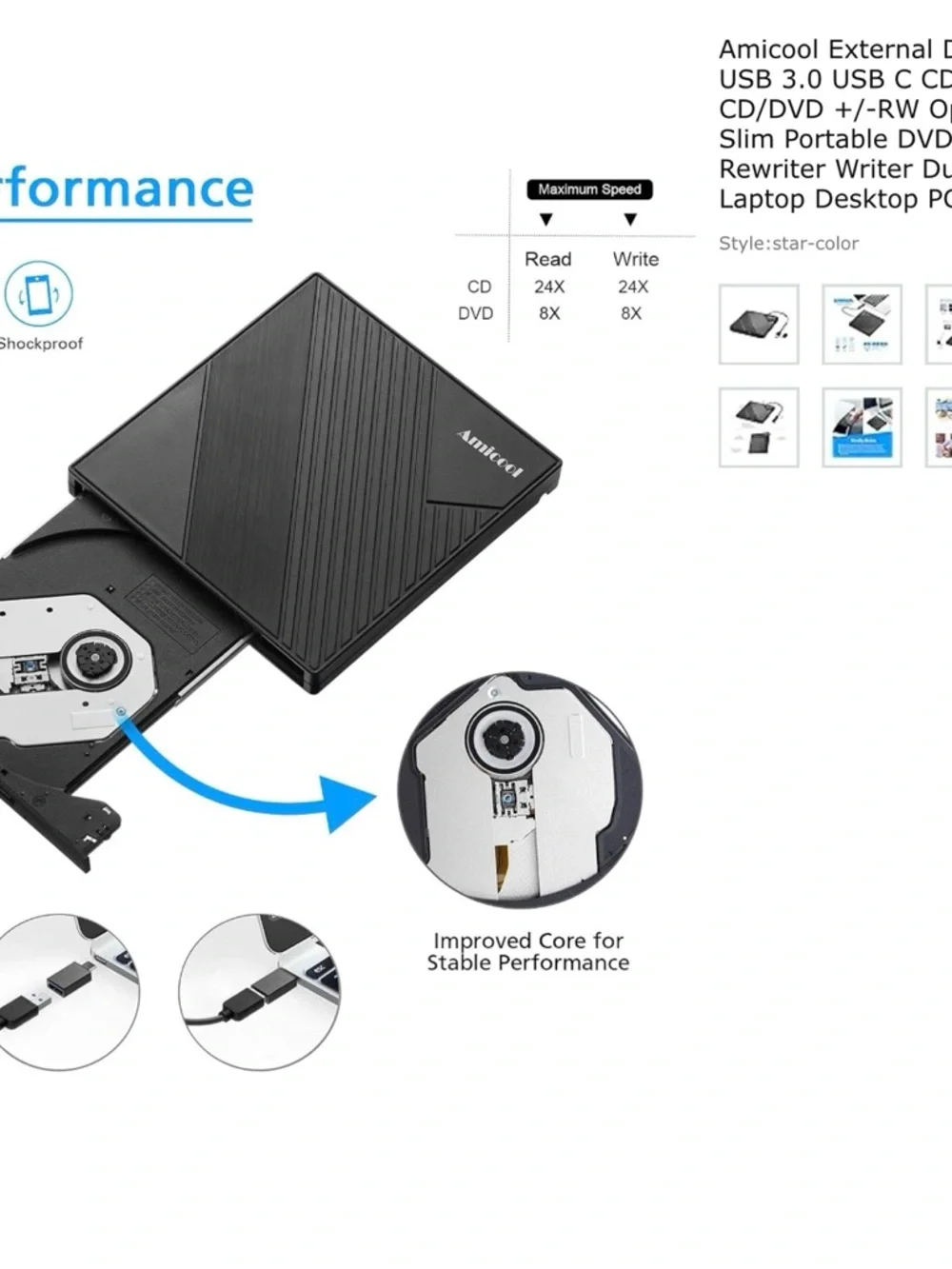 N/A slim external