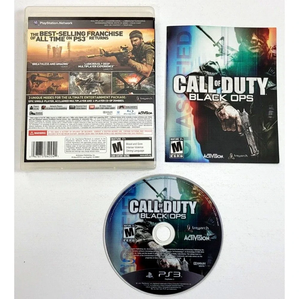 CALL OF DUTY: BLACK OPS - PS3 GAME - COMPLETE! PLAYSTATION 3 GAME‎