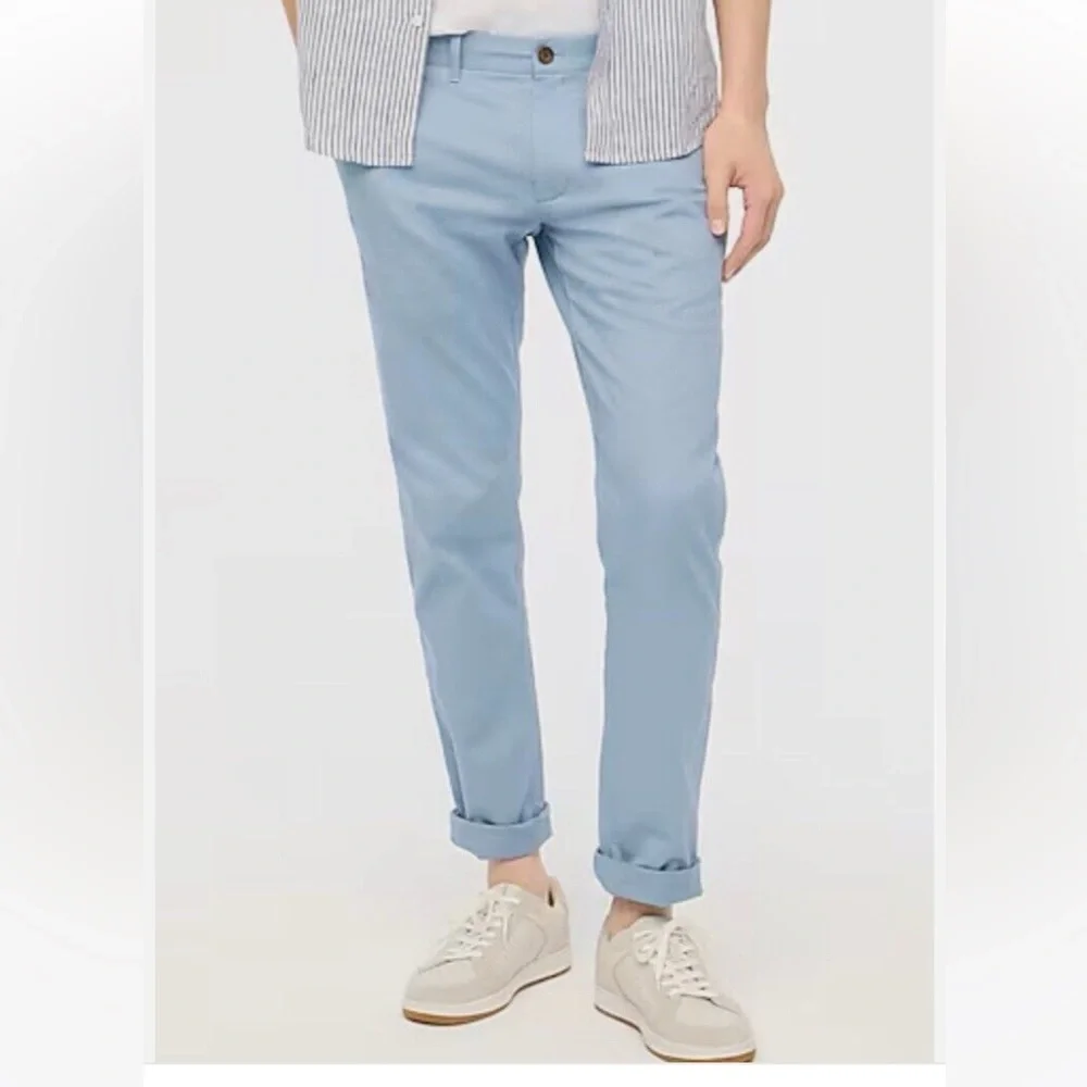 Men’s light blue J crew flex slim chino pants