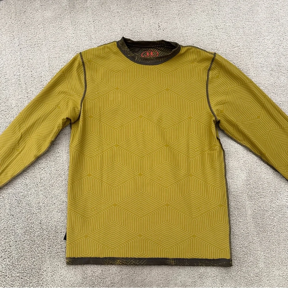 Under Armour Cold Gear Brown Printed Long Sleeve Base Layer Thermal Shirt