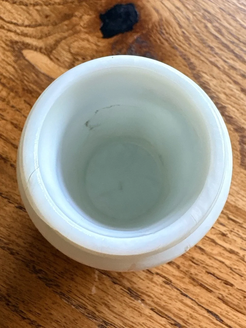 Vintage Milk Glass Small Cream Jar