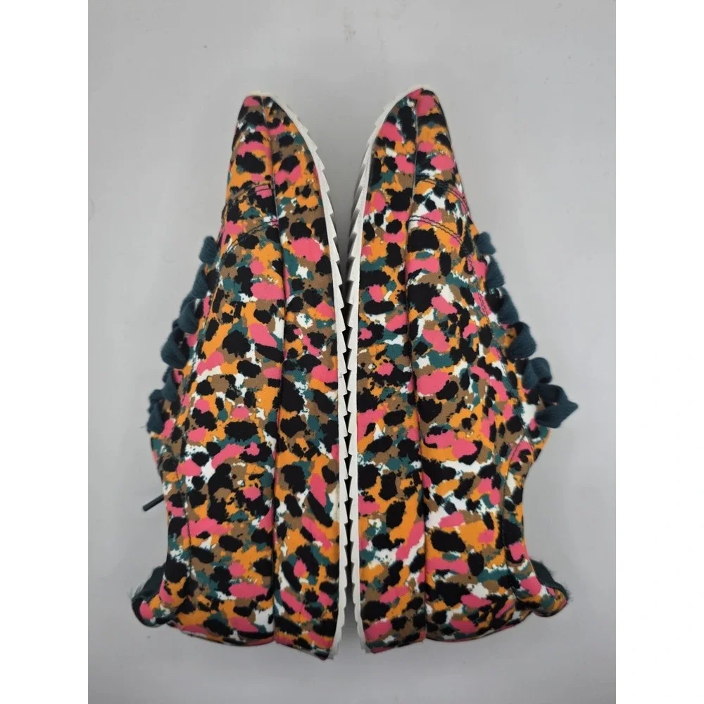 Zara Woman Multicolor Leopard Print Sneakers EU 40 US 9 Floral Casual Shoes