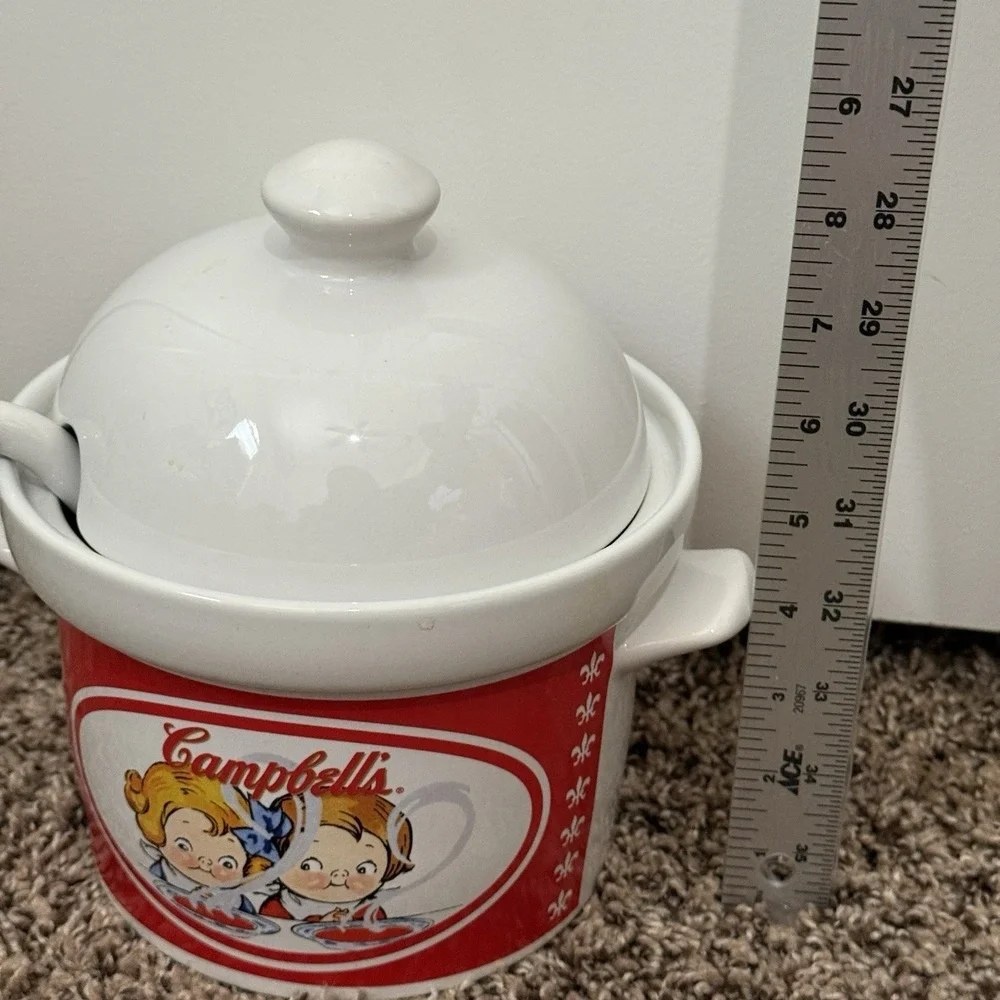 Campbell's 2004 Soup Tureen Serving Bowl with Lid and Ladle Houston‎ Harvest