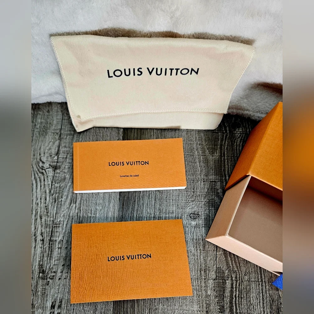 Louis Vuitton Sunglasses Packaging Gift Set Drawer Box Dust Bag Card Holder Book