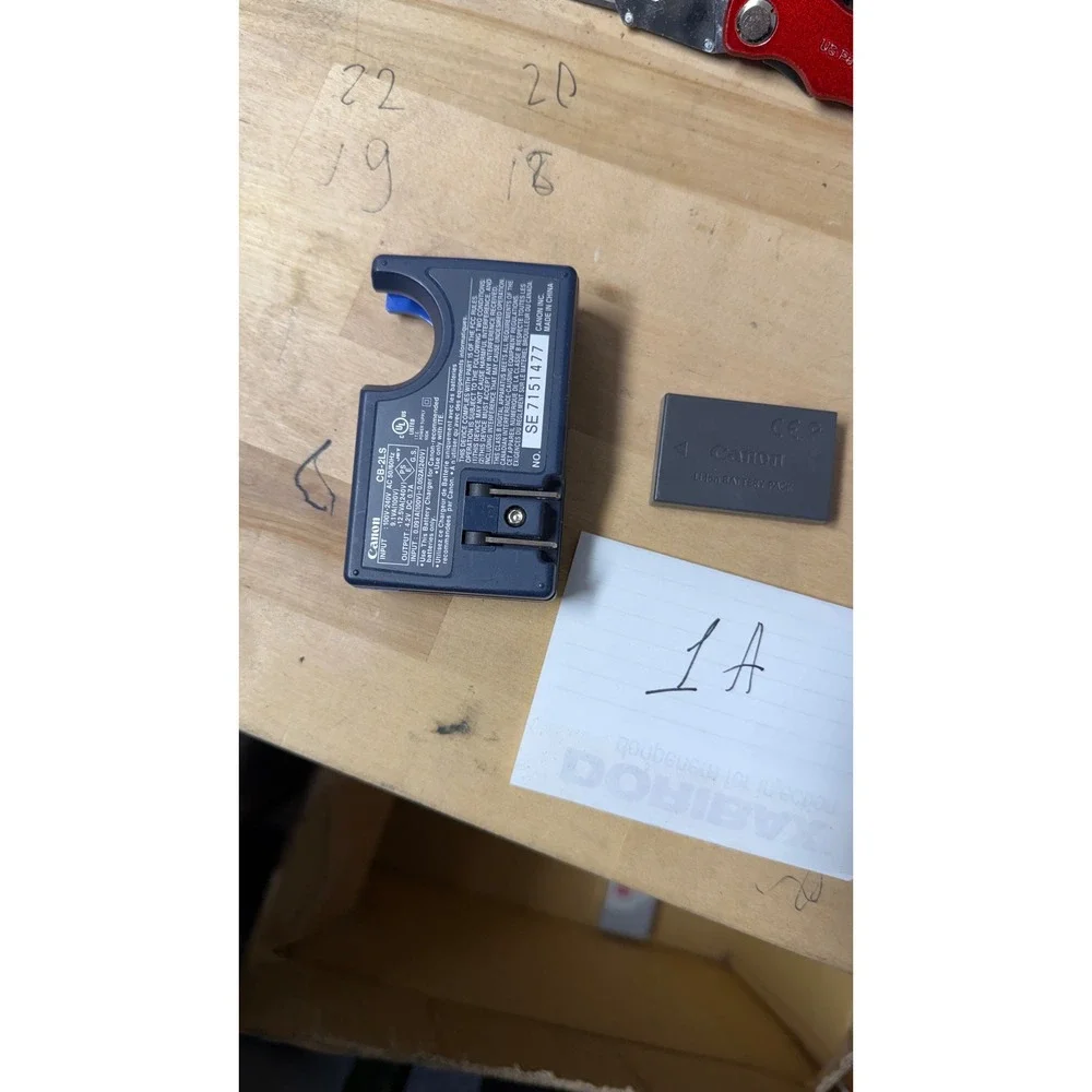 Canon CB-2LS Battery Charger and NB-1LH Lithium Ion Battery Pack Set Genuine