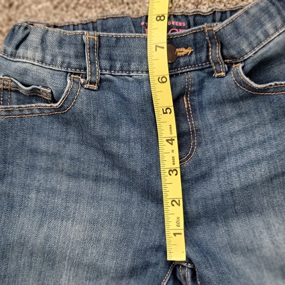 The Children's Place Blue Jean Shorts Midi-Long 5T Adjustible Waist