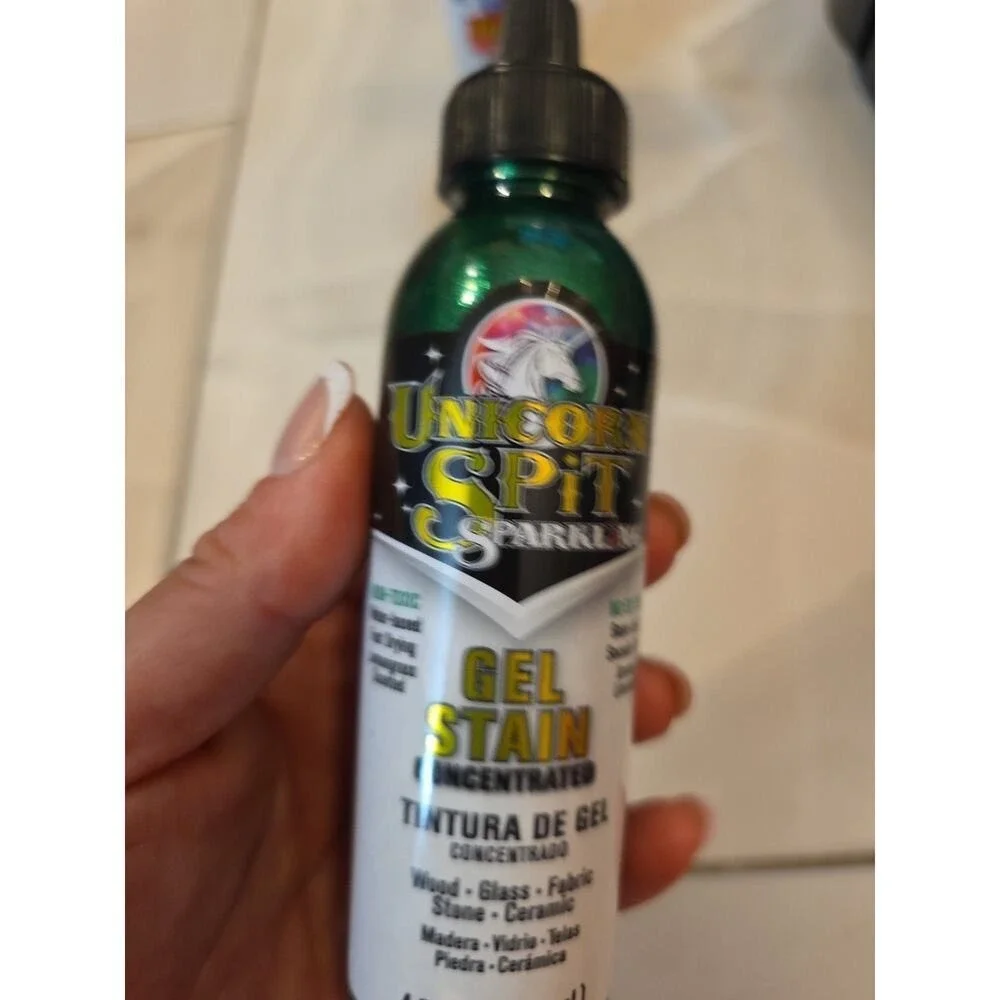 5770007 Gel Stain and Glaze, Dragon's Belly 4.0 FL OZ Bottle, Green D4