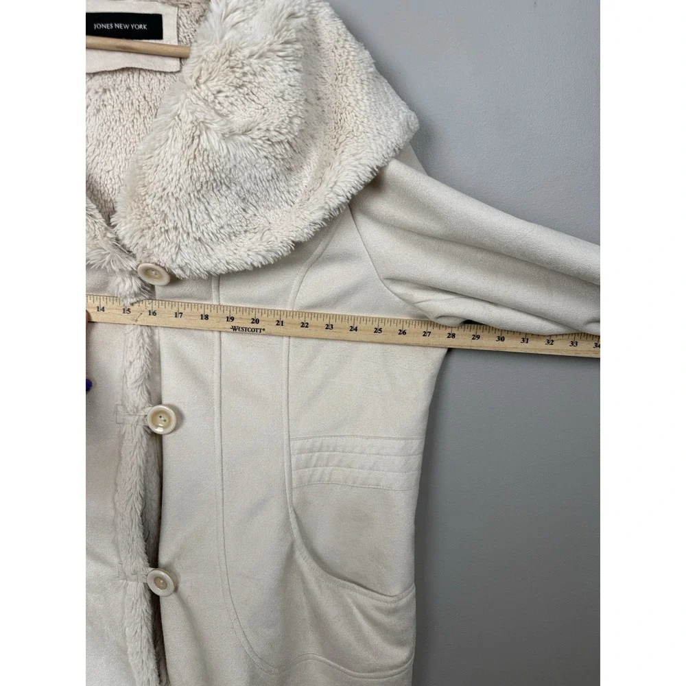Jones New York Penny Lane Coat Soft‎ Cozy Faux-Suede Shearling Cottagecore XXL
