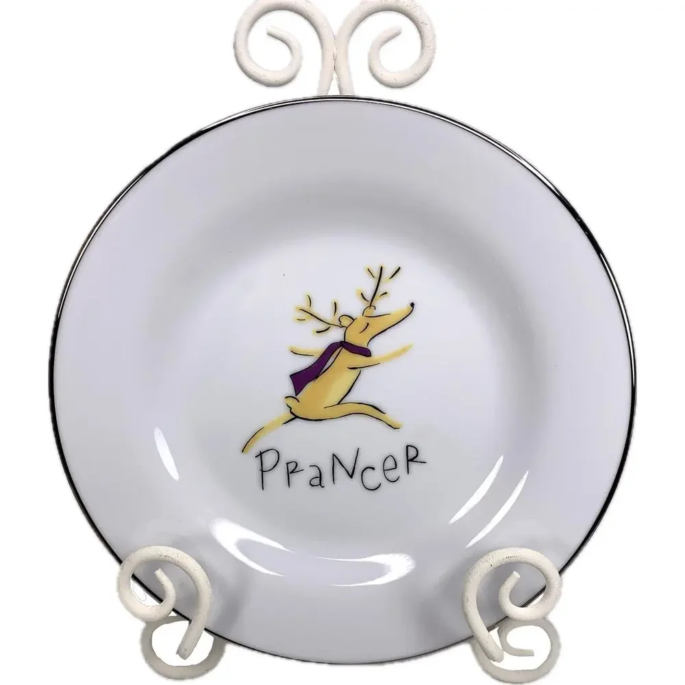 Pottery‎ Barn PRANCER REINDEER Dessert Salad Plate 8.5