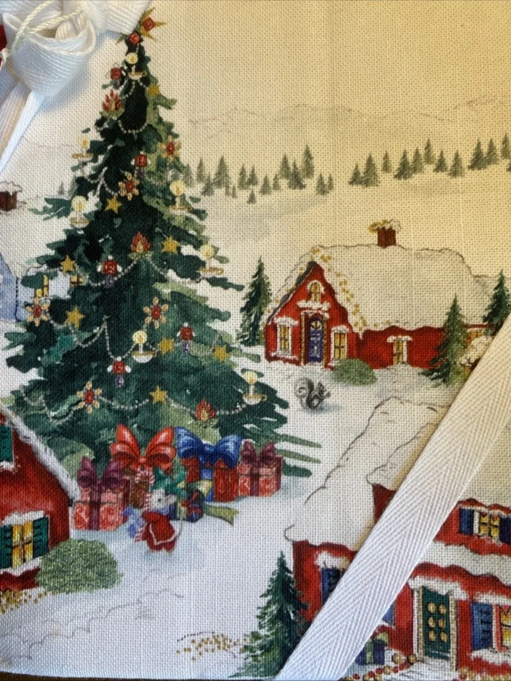 WILLIAMS SONOMA Twas the Night Village Tea Towels-Set of 2-NEW