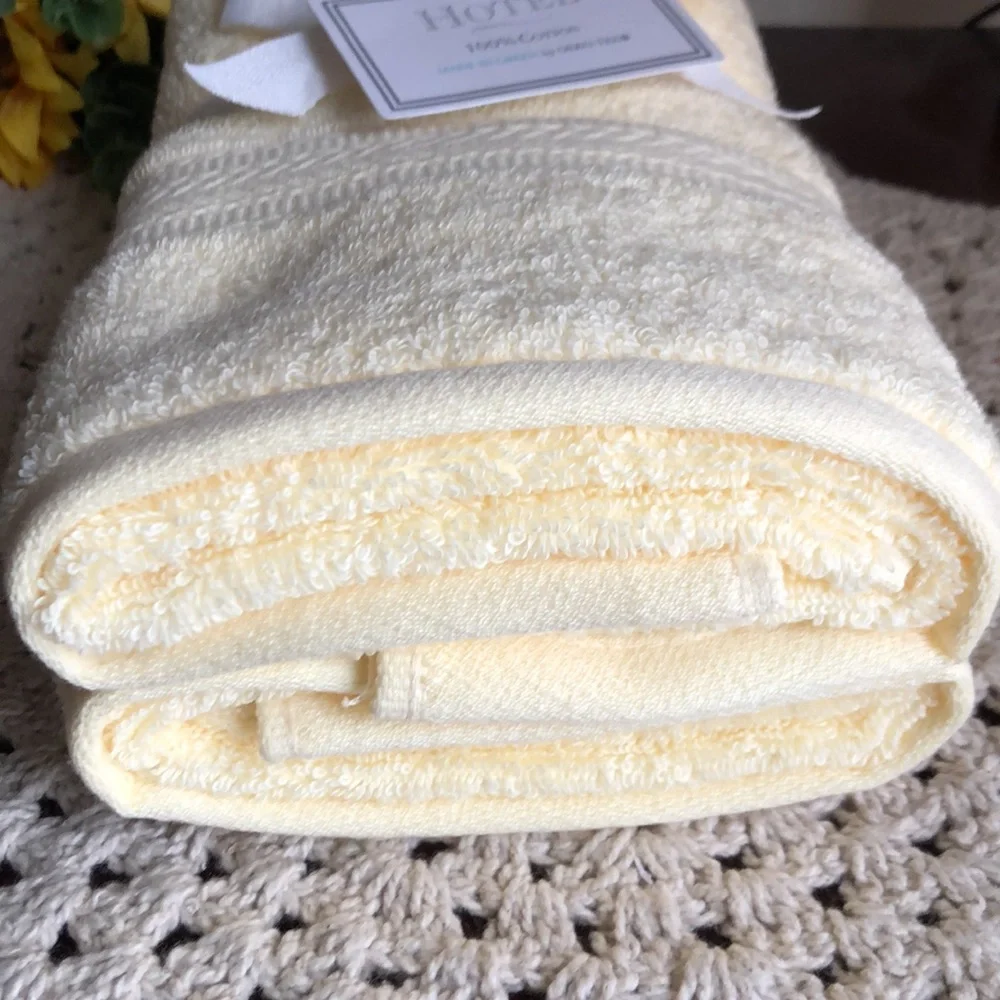 Hotel Bath YELLOW Cotton Hand Towels