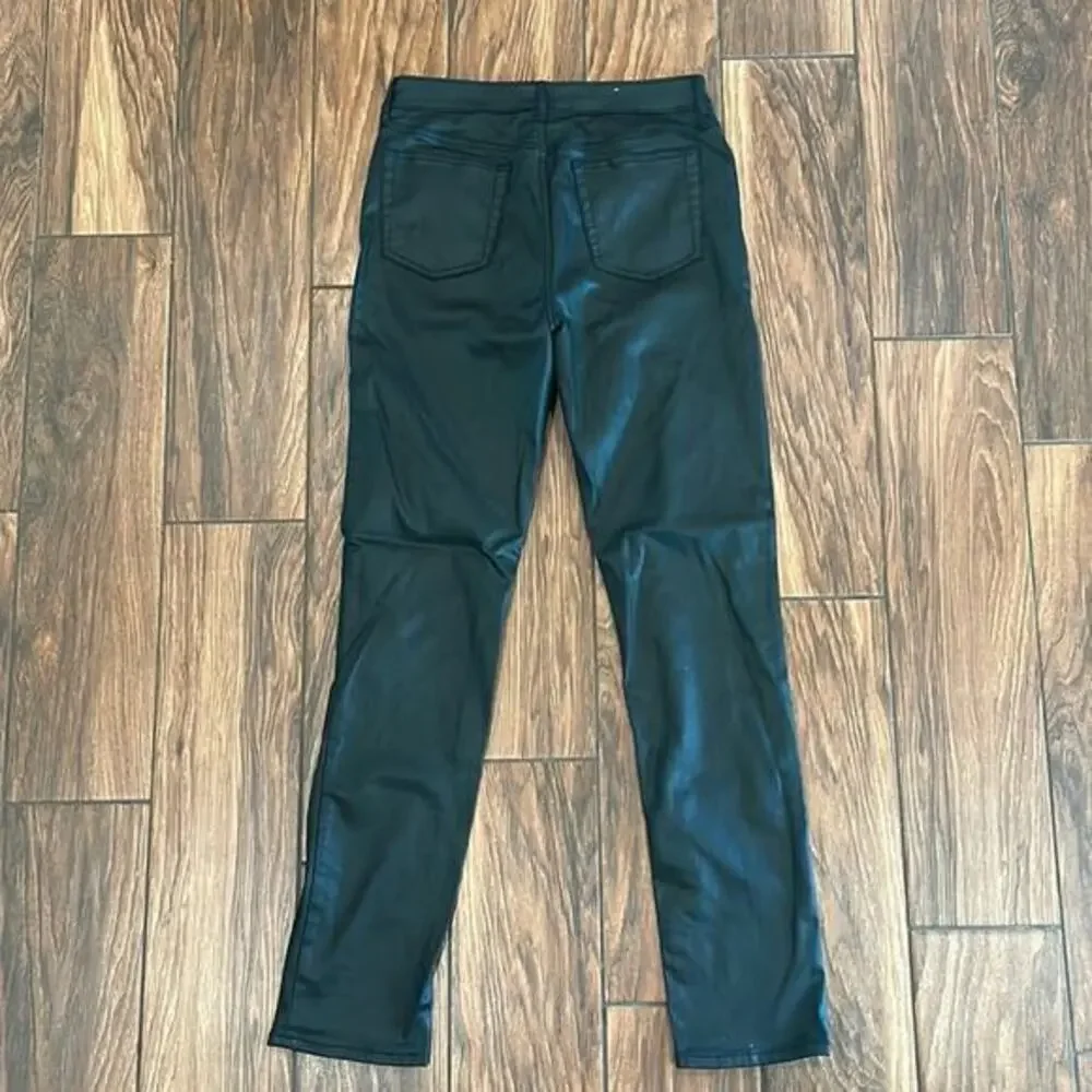 Gap Teen Sky High Skinny Coated‎ Black Stretch Jeans