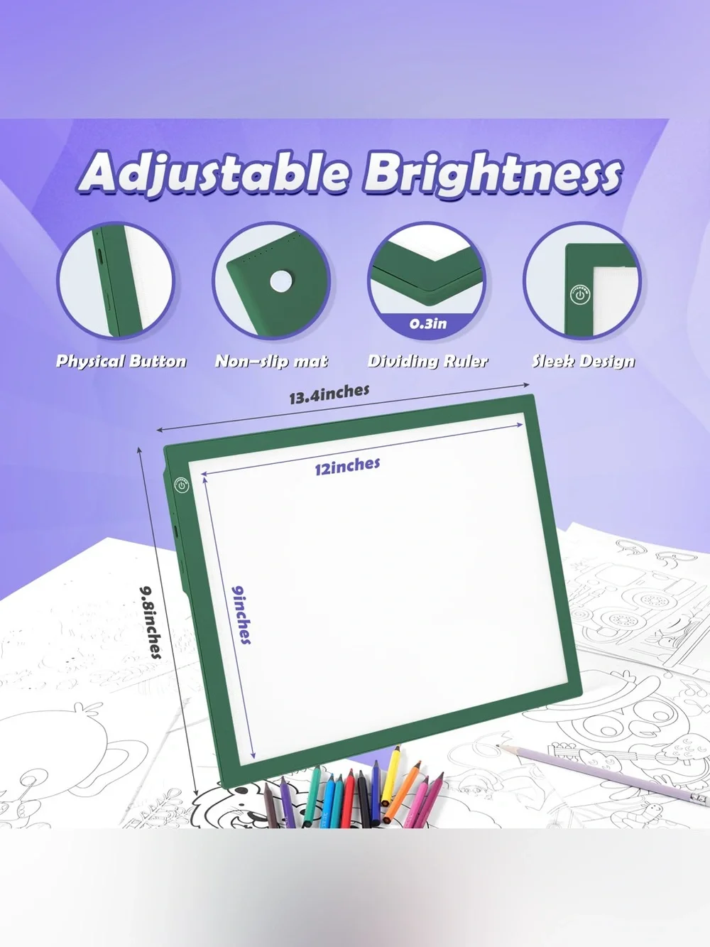LooEooDoo Light Up Tracing Pad LED Rechargeable Illuminated Tracer GGE15