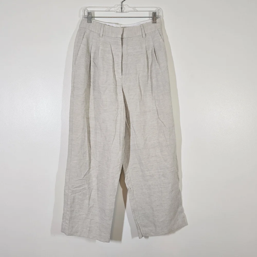 Aritzia Wilfred Cropped Effortless Pant Ecru 8 New