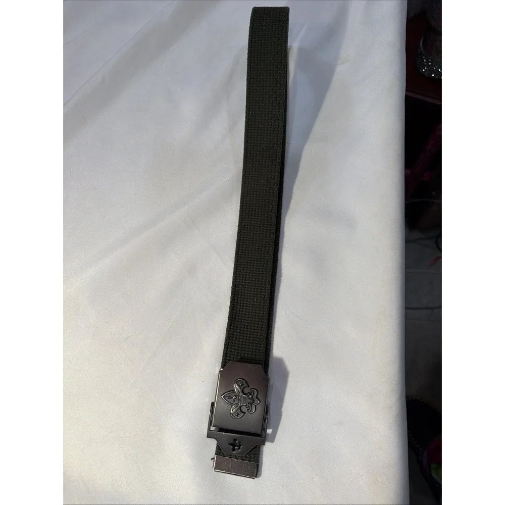 Boy‎ Scouts America Adjustable Web Belt BSA Logo Buckle Green 523