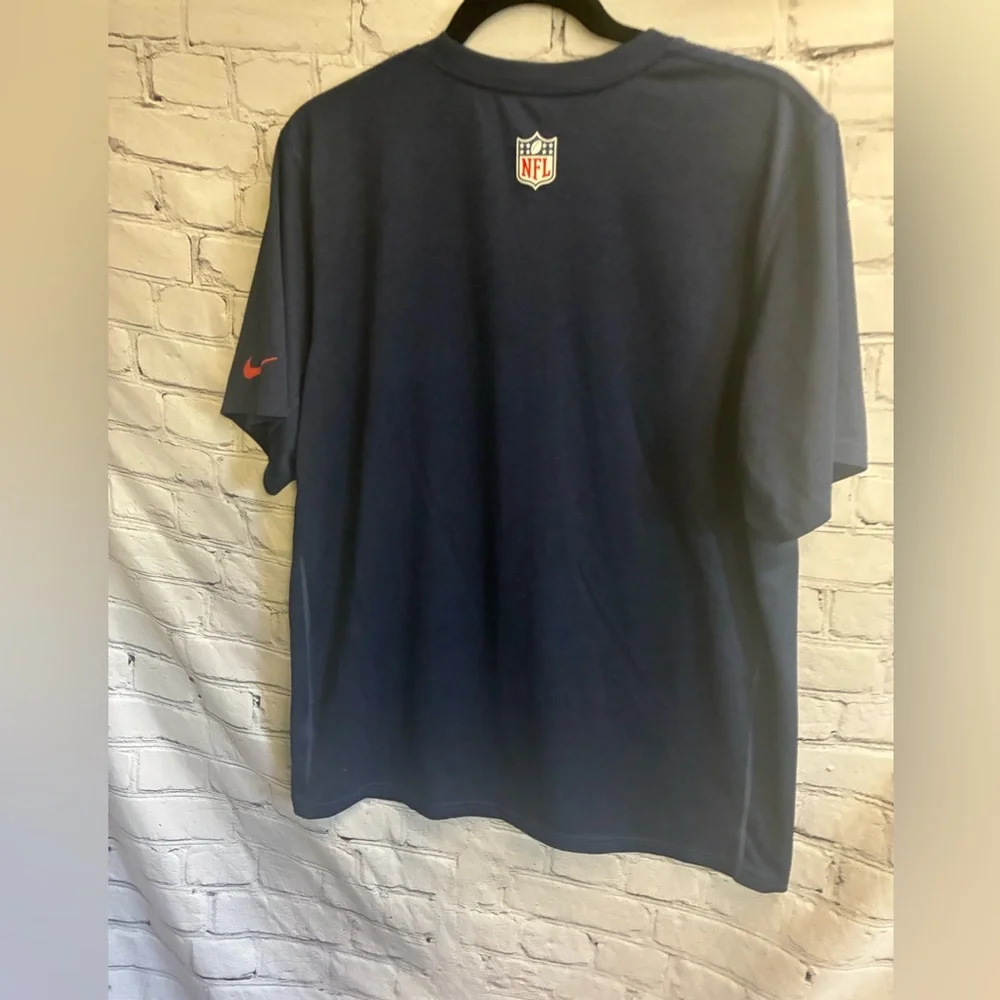 Nike NFL On Field Dri Fit‎ New England Patriots Mens Large Blue Football T Shirt