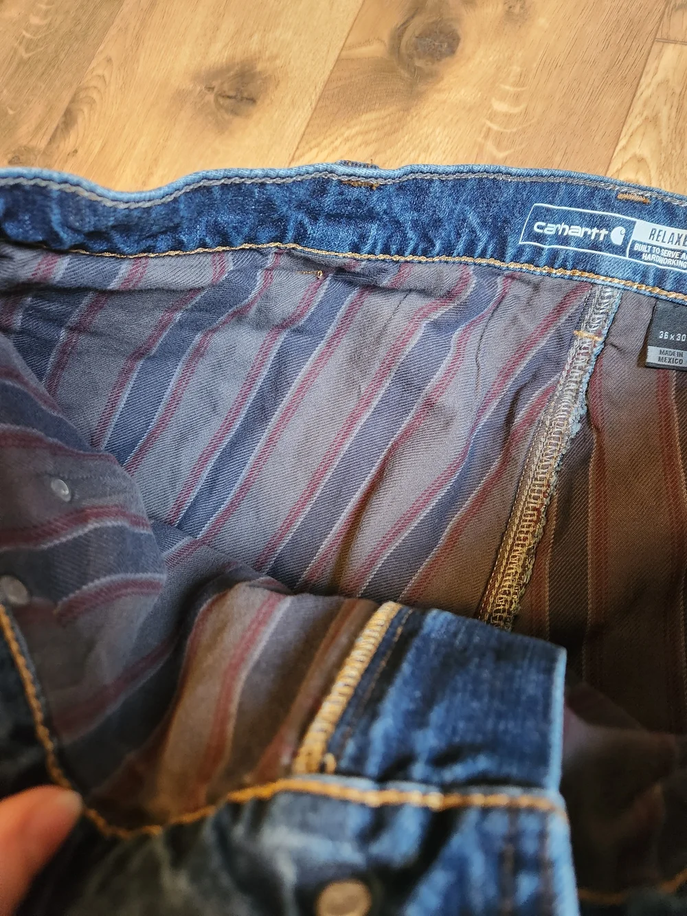Carhartt Insulated Relaxed Fit Classic Dark Blue Men’s Jeans 36x30