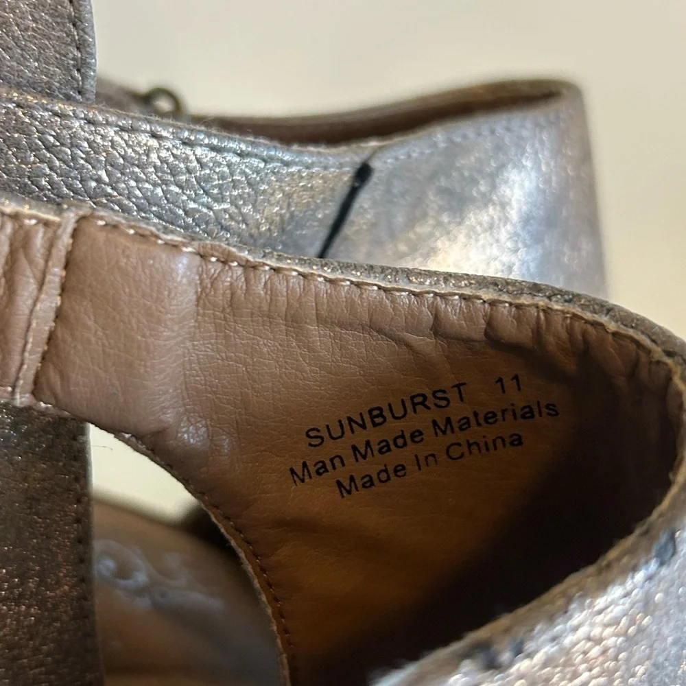 Boutique by Corkys Sunburst Metallic Wedge Sandals