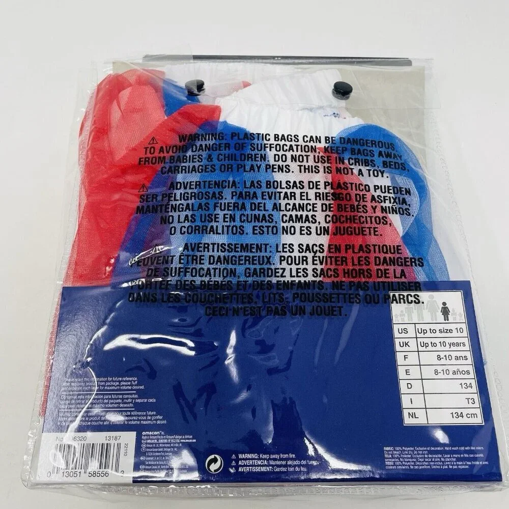 Child Size S/M Patriotic Red White Blue‎ Americana Mesh Tutu Play Halloween 426