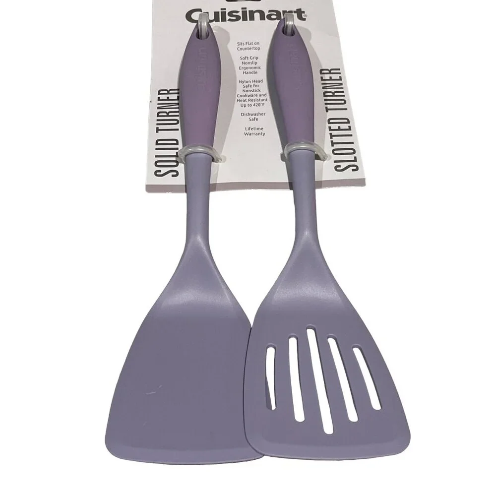 Cuisinart Nylon Solid Turner &‎ Slotted Turner lavender purple NEW WITH TAGS!