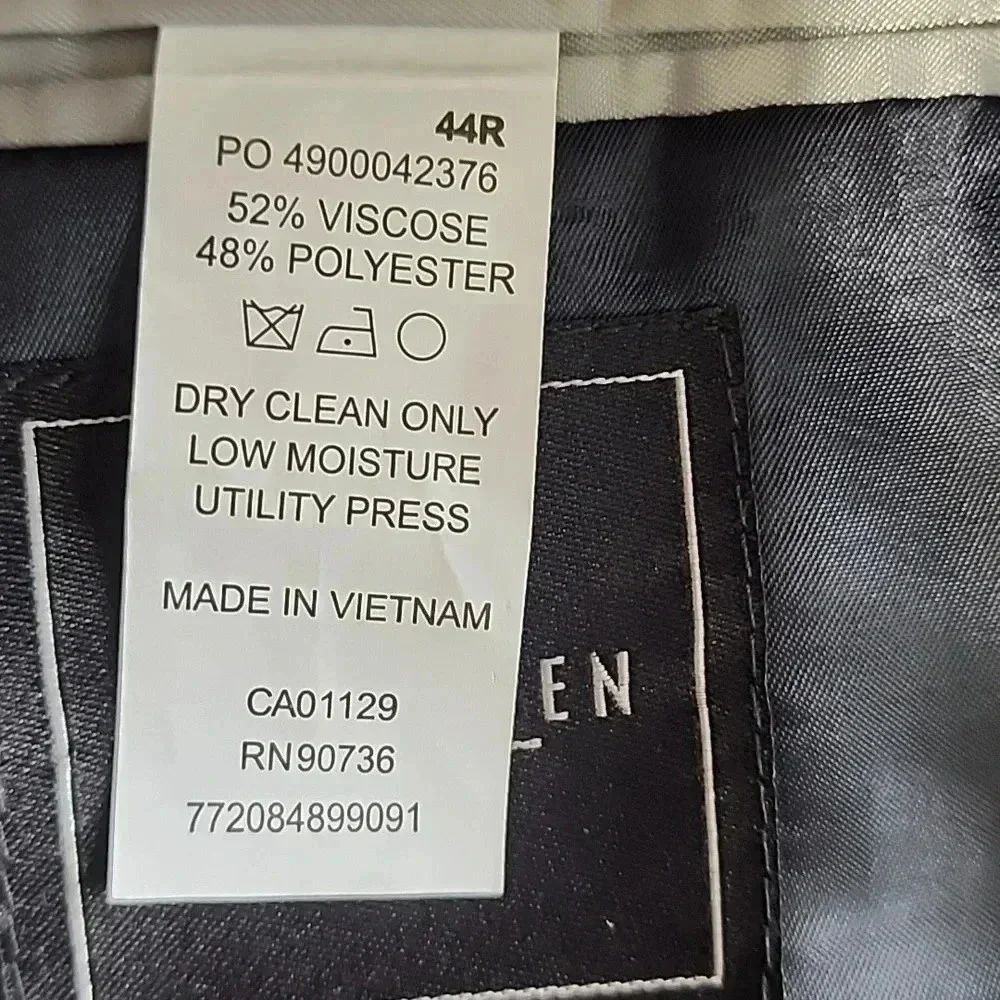 Van Heusen Mens 44R Navy Blue Two Button Blazer Sport Coat Jacket 772084899091