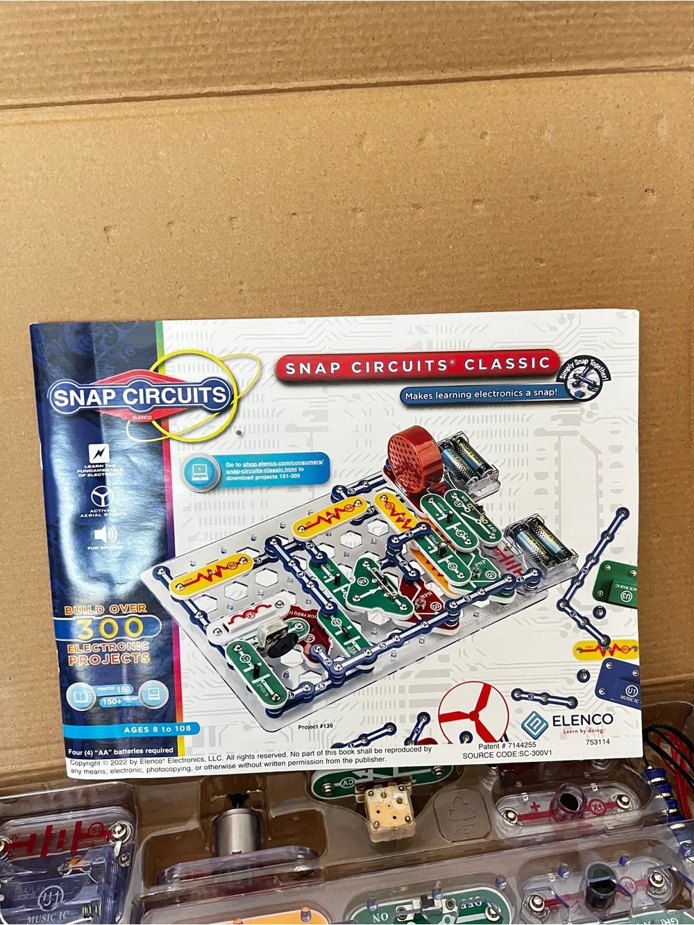Snap Circuits 300-in-1 Science Kits Educational Electrical Circuit Board Toy 8+