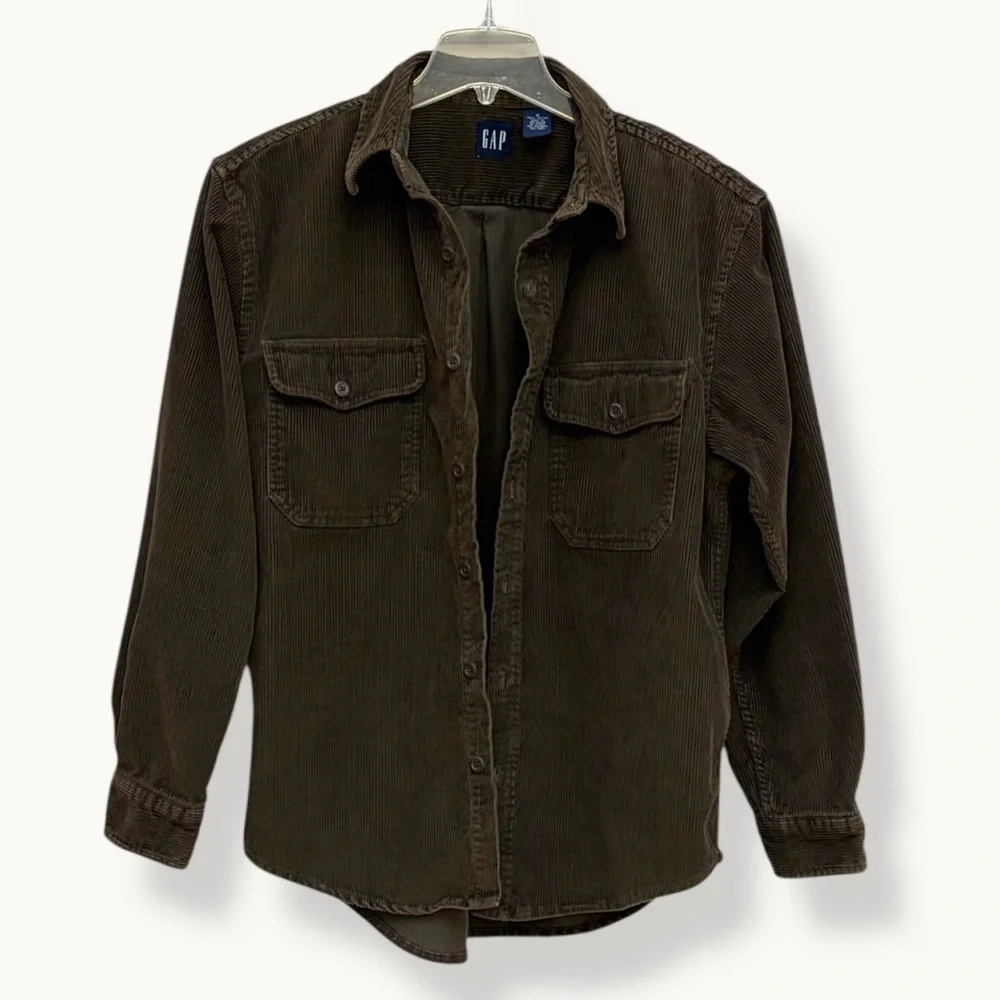 GAP Vintage Heavy Brown Corduroy Overshirt Shirt Jacket Men’s Size M