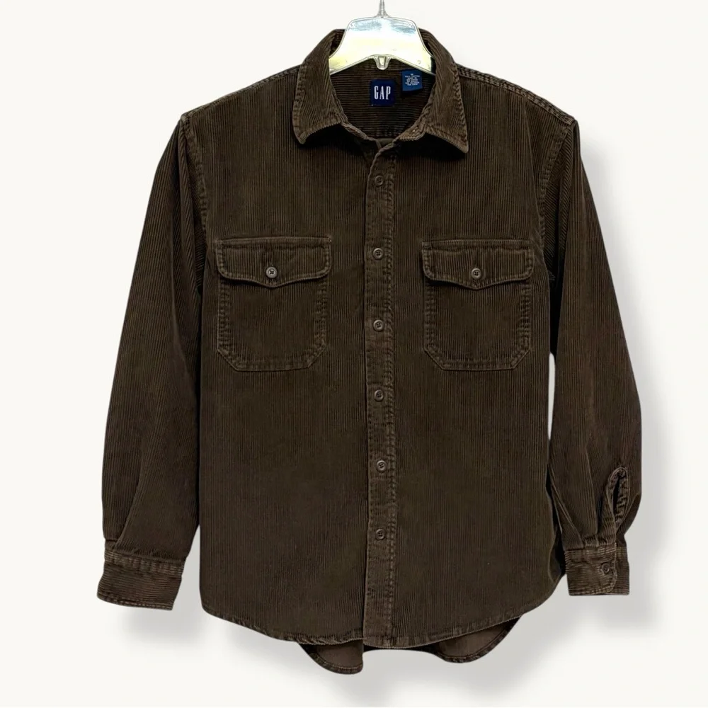 GAP Vintage Heavy Brown Corduroy Overshirt Shirt Jacket Men’s Size M