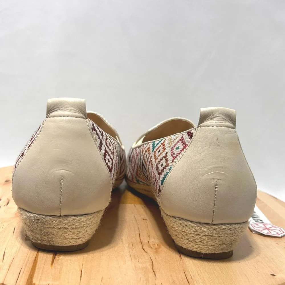 David Tate Womens Sanika Diamond Multicolor Slip-On Espadrille Wedge - Size‎ 11W